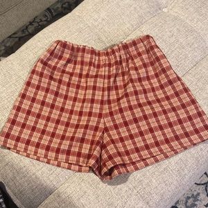 Shein checkered shorts with elastic waist